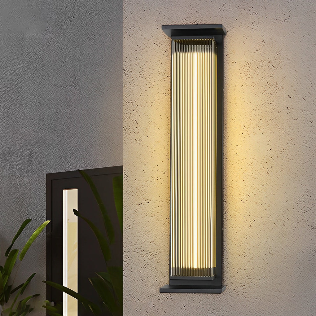 Creative Strip Waterproof Black Modern LED Wall Lamp Outdoor Wall Lights | Dazuma