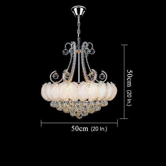 Electroplated Metal Crystal LED Vintage Chandelier Hanging Ceiling Lights