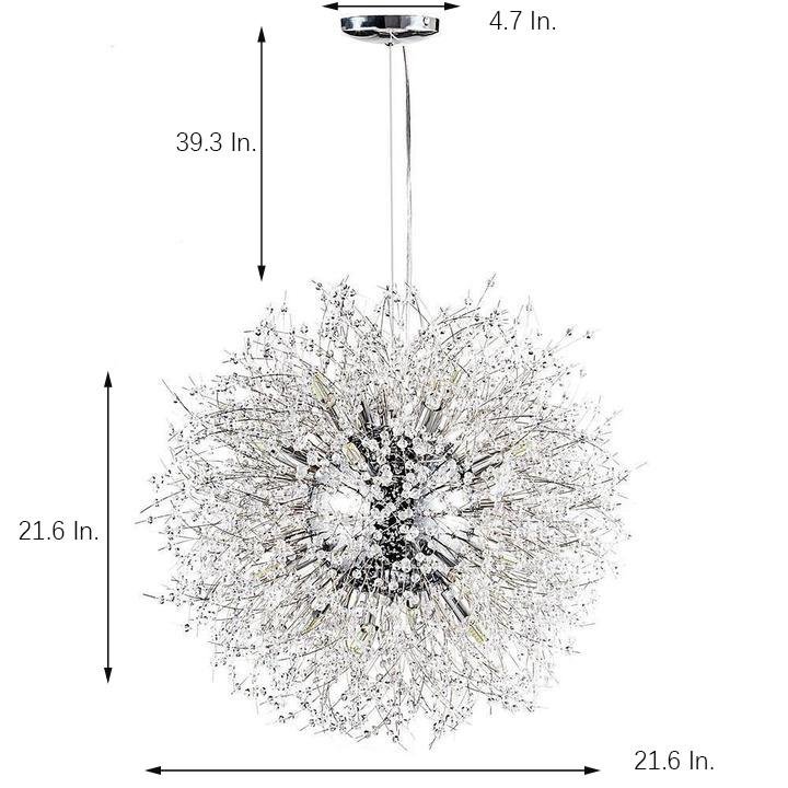 Round Design Crystal Metal LED Antique Chandeliers Kitchen Pendant Lighting