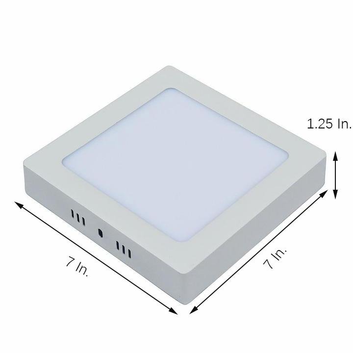 Square Metal Plastic LED White Modern Bathroom Ceiling Lights Flush Mount Lighting