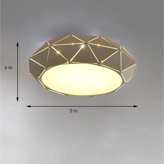 Geometric Drum Shaped LED Modern Flush Mount Lighting Ceiling Lights