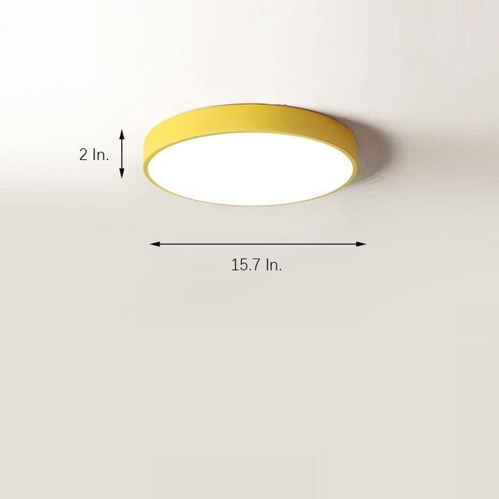 Sizable Flush Mount Ceiling Light Black with Light Source and Surface Color Customization
