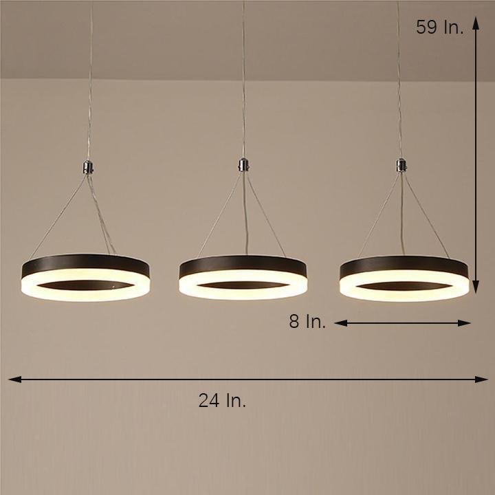 3 Circles Dimmable LED Adjustable Modern Chandeliers Pendant Light