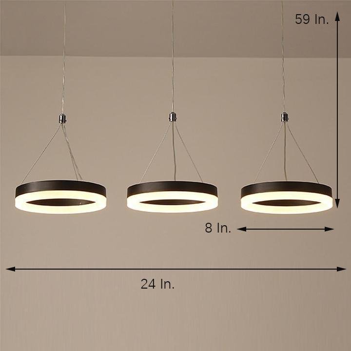 3 Circles Dimmable LED Adjustable Modern Chandeliers Pendant Light