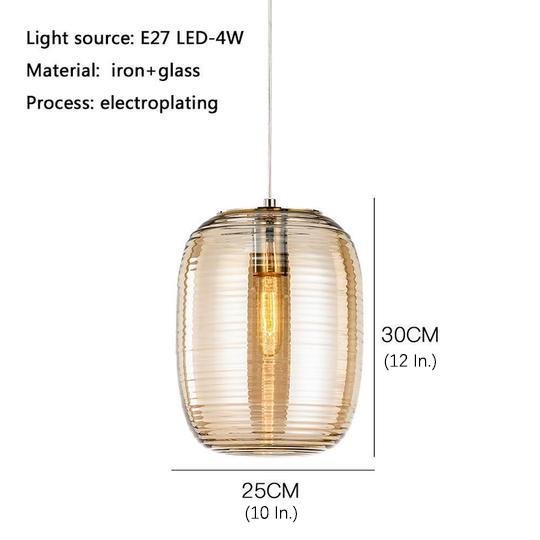 Lantern Shaped Electroplated Glass LED Modern Pendant Lighting Island Lights