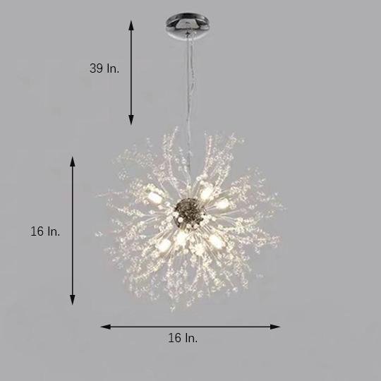 Innovative Modern Globe Design dandelion Chandelier Crystal Metal Ceiling Light