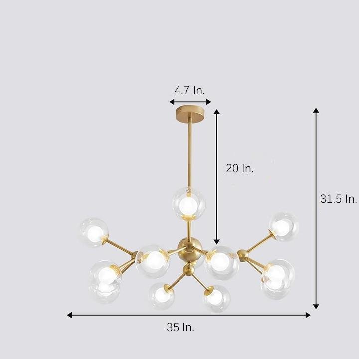 Abstract Nordic Modern Chandeliers Sputnik Chandelier for Bedroom Living room Kitchen