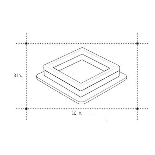 Metal Acrylic Square Design Flush Mount Lighting Modern LED Ceiling Light