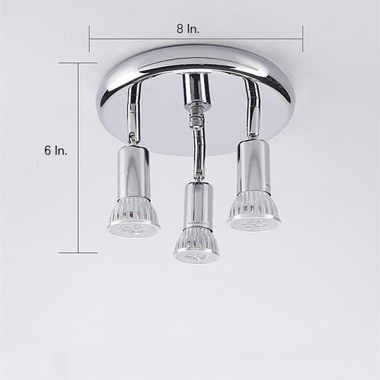 3 - Light Industrial Modern Metal Black Flush Mount Ceiling Light for Bedroom