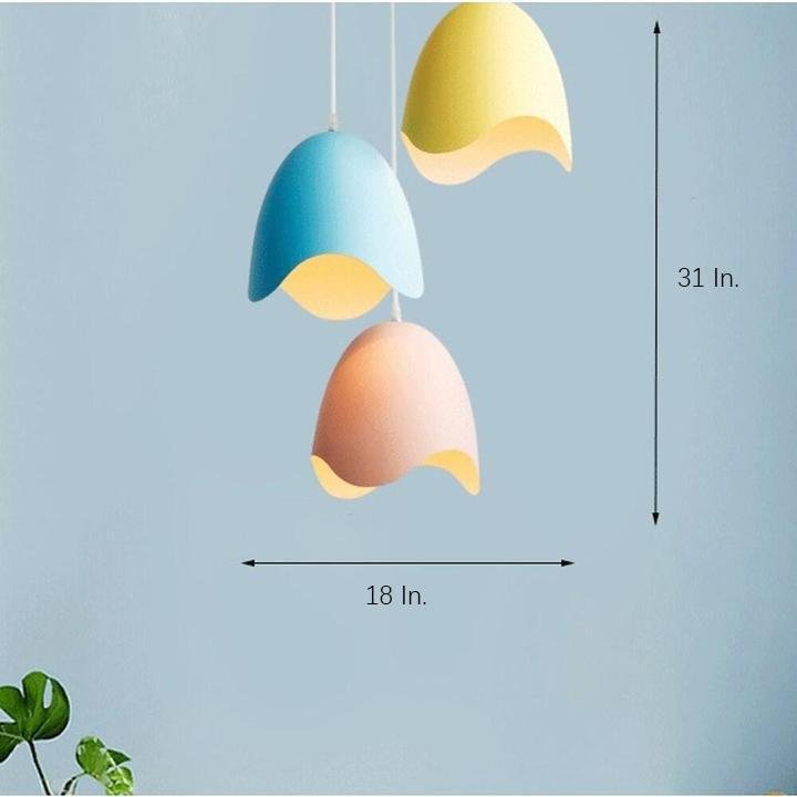 3 - light Half Eggshell Shaped LED Modern Pendant Lighting Island Lights