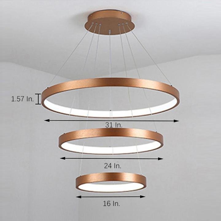 3-circle Dimmable LED Nordic Chandeliers Pendant Light Hanging Lamp