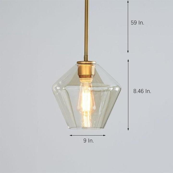 Nordic Classic Copper Glass Pendant Lights Industrial Style Droplight