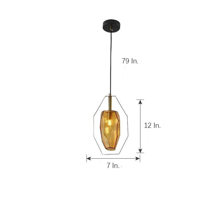 Electroplated Metal Glass LED Nordic Pendant Lighting Kitchen Island Lighting