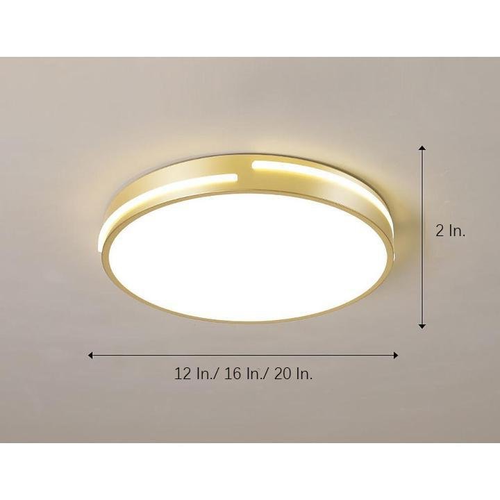 Minimalist Round Dimmable LED Gold Modern Flush Mount Ceiling Light