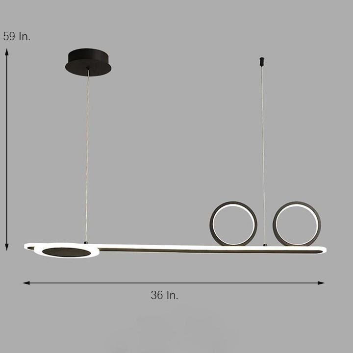 3 Circles Linear Design LED Modern Pendant Lighting Chandeliers