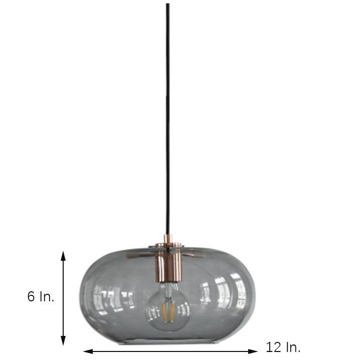 Elongated Globe Glass LED Nordic Pendant Light Hanging Lamp Island Lights