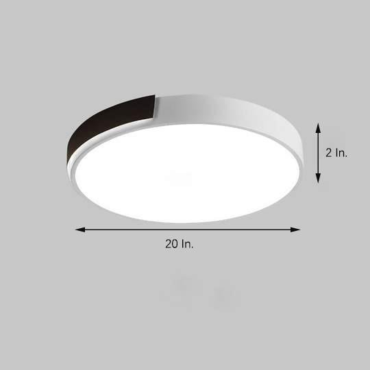 Circular Modern LED Flush Mount Ceiling Light for Living Room