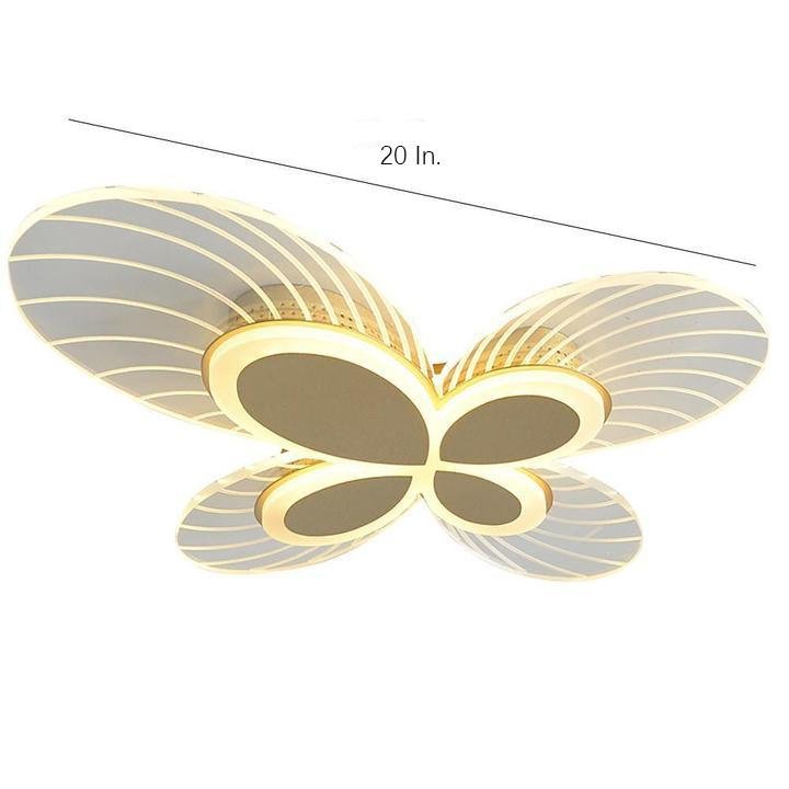 Butterflies Shaped Dimmable LED Nordic Flush Mount Lighting Ceiling Light