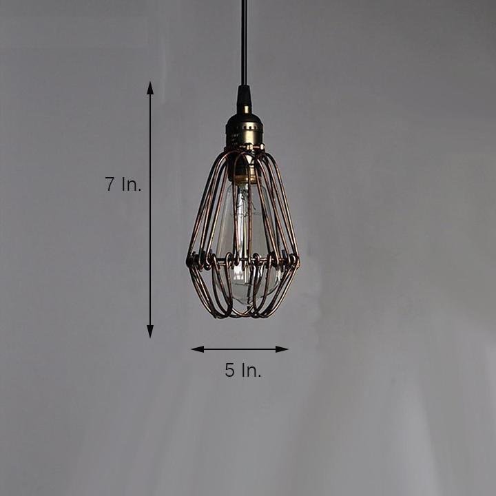 Nordic Vintage Metal Lantern Pendant Light LED Industrial Ceiling Light