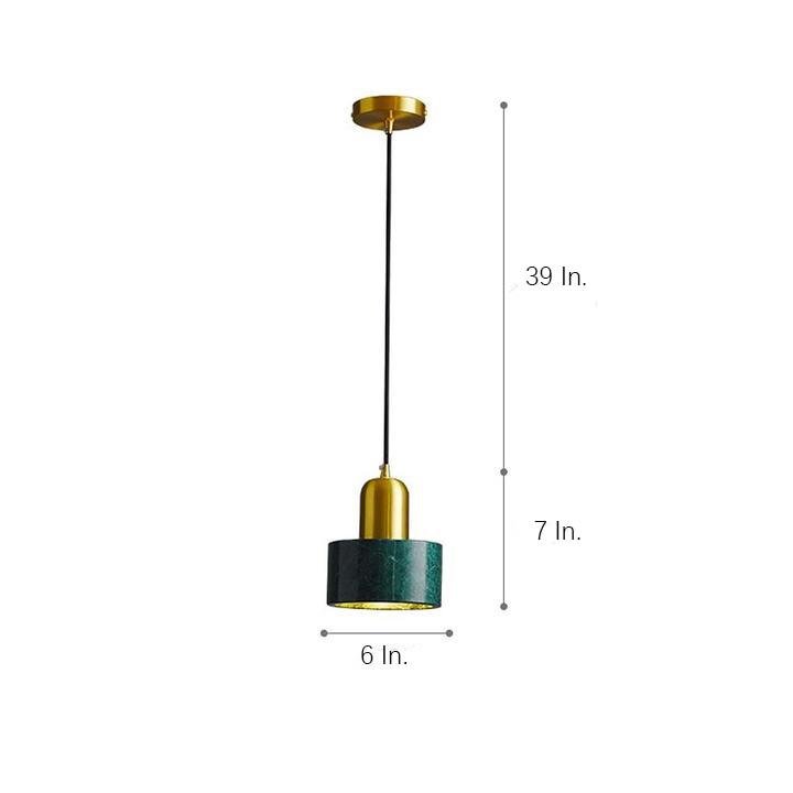 Minimalist Cylindrical Electroplated Copper LED Modern Pendant Lighting