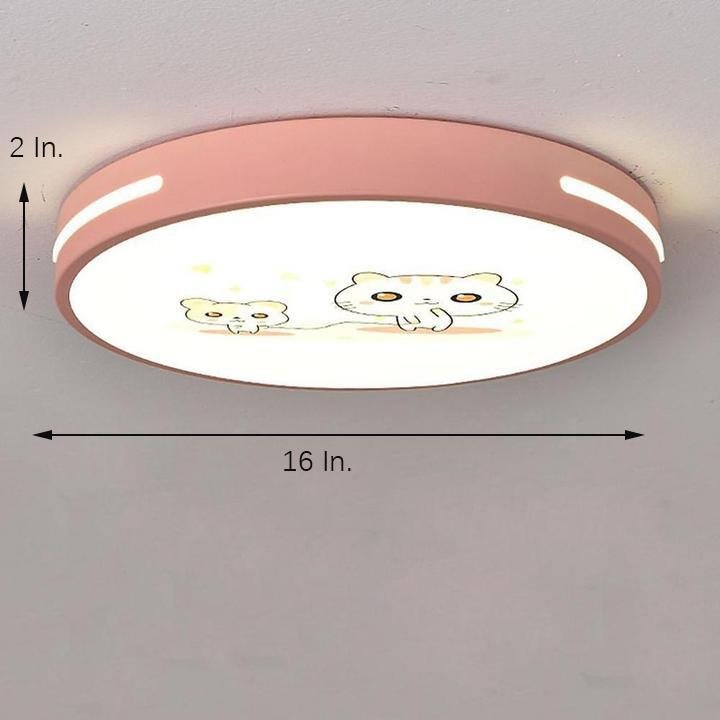 Circular with Cute Pattern LED Modern Flush Mount Ceiling Light