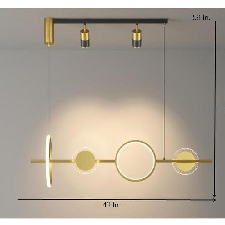 Artistic Circles Linear LED Modern Chandeliers Kitchen Pendant Lighting