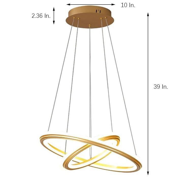 2 - light Circles Shaped LED Nordic Chandeliers Hanging Ceiling Lights