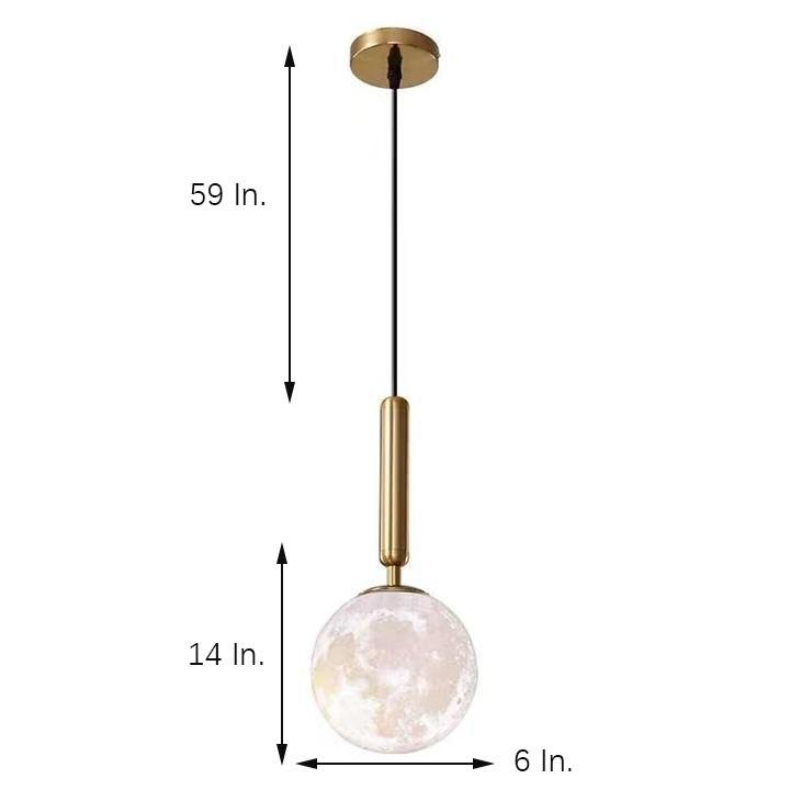 Modern Cylinder Globe Pendant Light Metal Acrylic Pendant Lighting