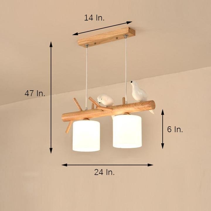 Rustic Island Kitchen Pendant Lighting Wood Glass Pendant Lighting