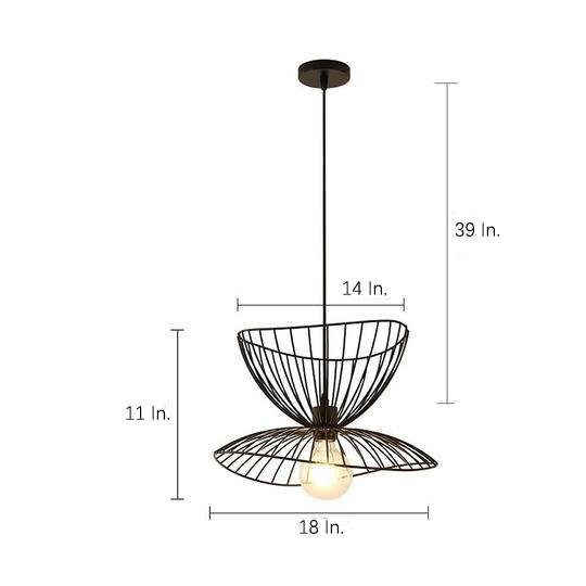 Artistic Double Wire Basket LED Vintage Pendant Lighting Hanging Lamp