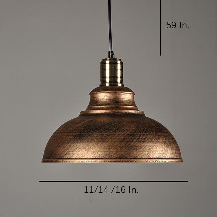 Semi Globe Metal LED Vintage Pendant Light Hanging Lamp Island Lights