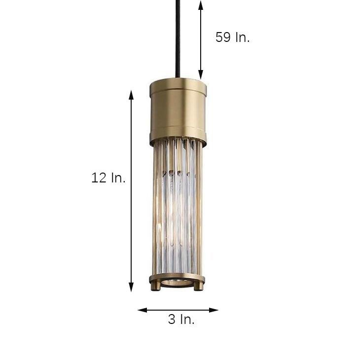 Cylinder Shaped LED Crystal Modern Pendant Light Island Lights Hanging Lamp