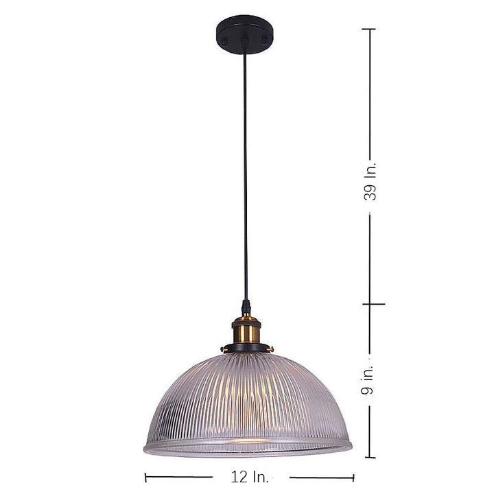 Electroplated Metal Glass Bowl - shaped LED Vintage Pendant Lighting