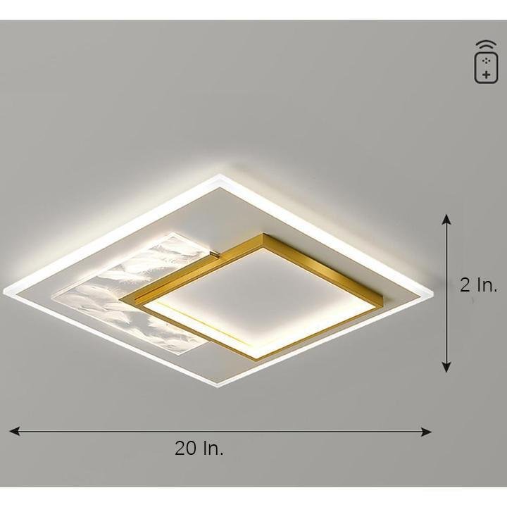 Multiple Squares Pattern Metal LED Flush Mount Ceiling Light for Living Room