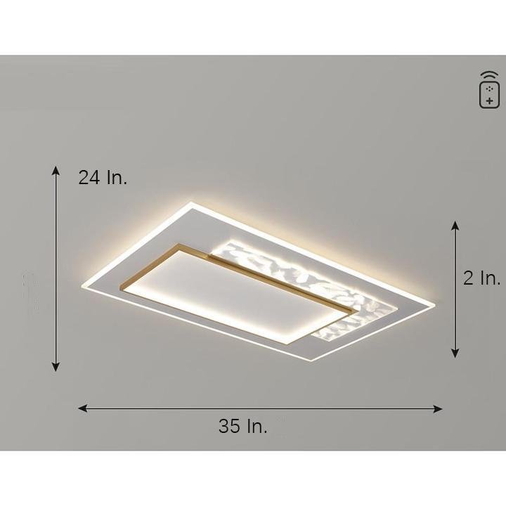 Multiple Squares Pattern Metal LED Flush Mount Ceiling Light for Living Room