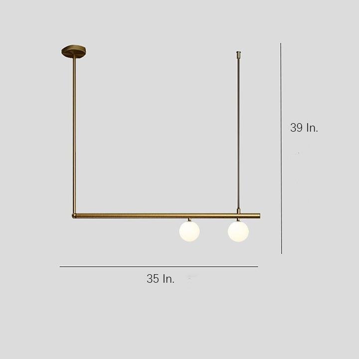 Linear Globe Dining Room Chandeliers Copper Glass Island Kitchen