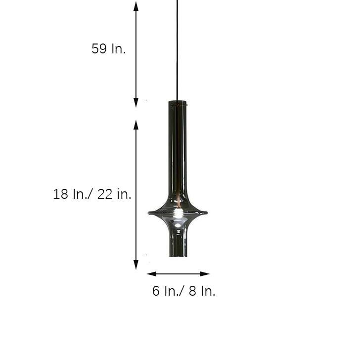 Modern Glass Metal Industrial Pendant Light