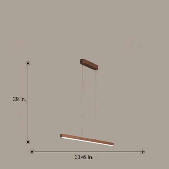 Modern Farmhouse Linear Chandelier Metal for Dining Room Living Room