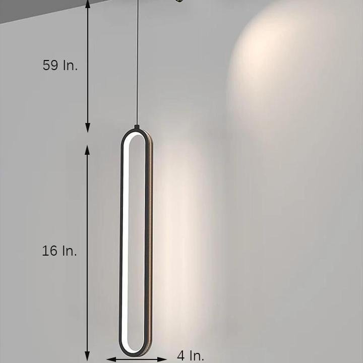 Elongated Modern Pendant Light Shades Metal Acrylic Pendant Lighting