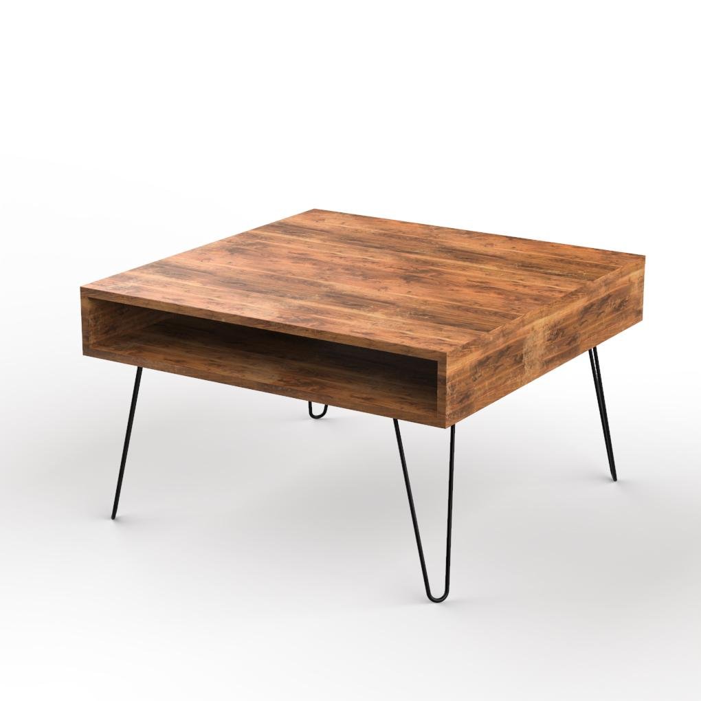 Wooden Coffee Table for Living Room with Storage Shelf - dazuma