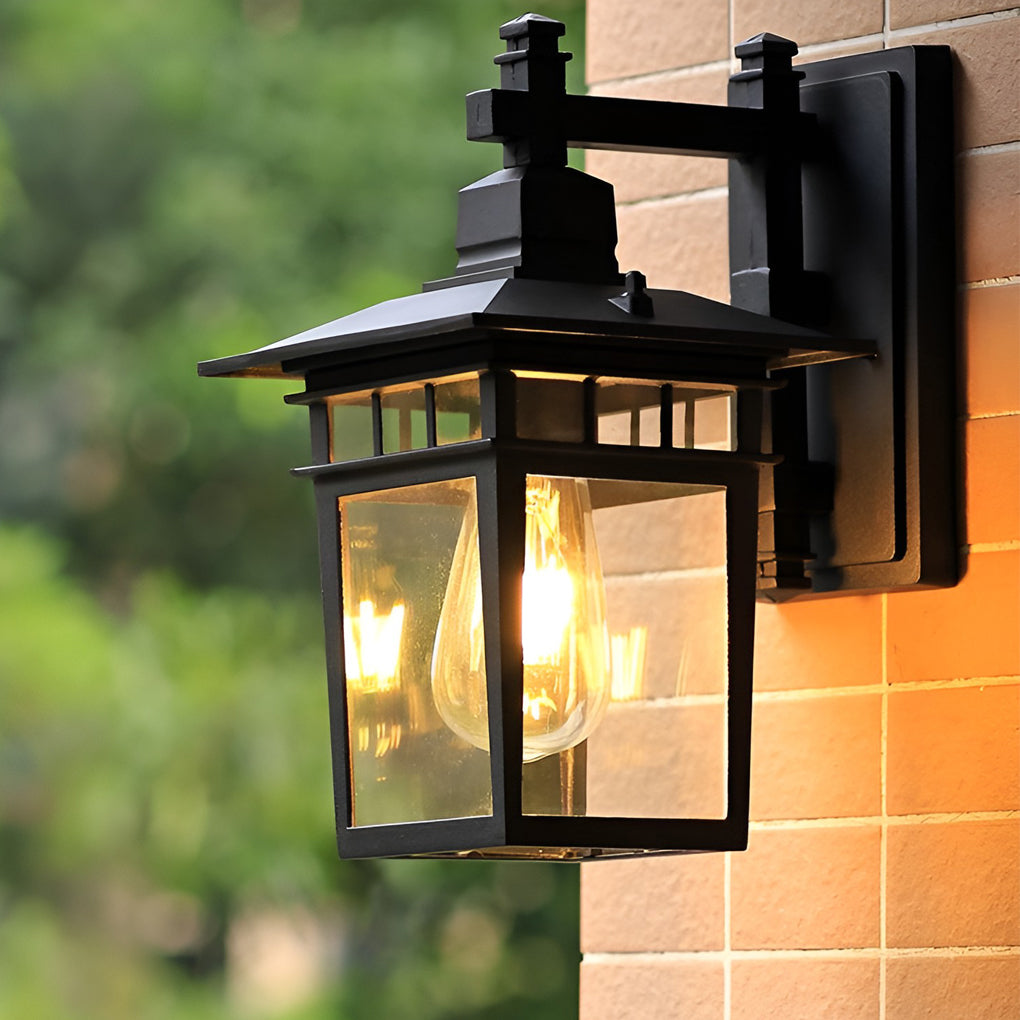 Glass LED Waterproof Retro Outdoor Wall Lamp Wall Sconce Lighting without Bulb | Dazuma