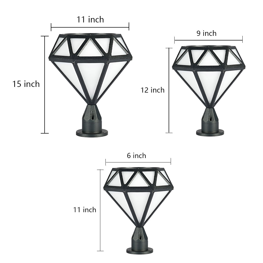 Unique Diamond-shaped LED Post Lights Outdoor Lights Waterproof Fence Post Lights