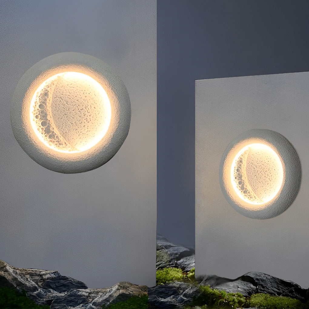 Creative Moon Shaped Waterproof LED 10W Modern Wall Lamp Exterior Decor | Dazuma