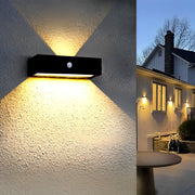 Waterproof LED Up and Down Lights Motion Sensor Modern Solar Wall Lamp | Dazuma