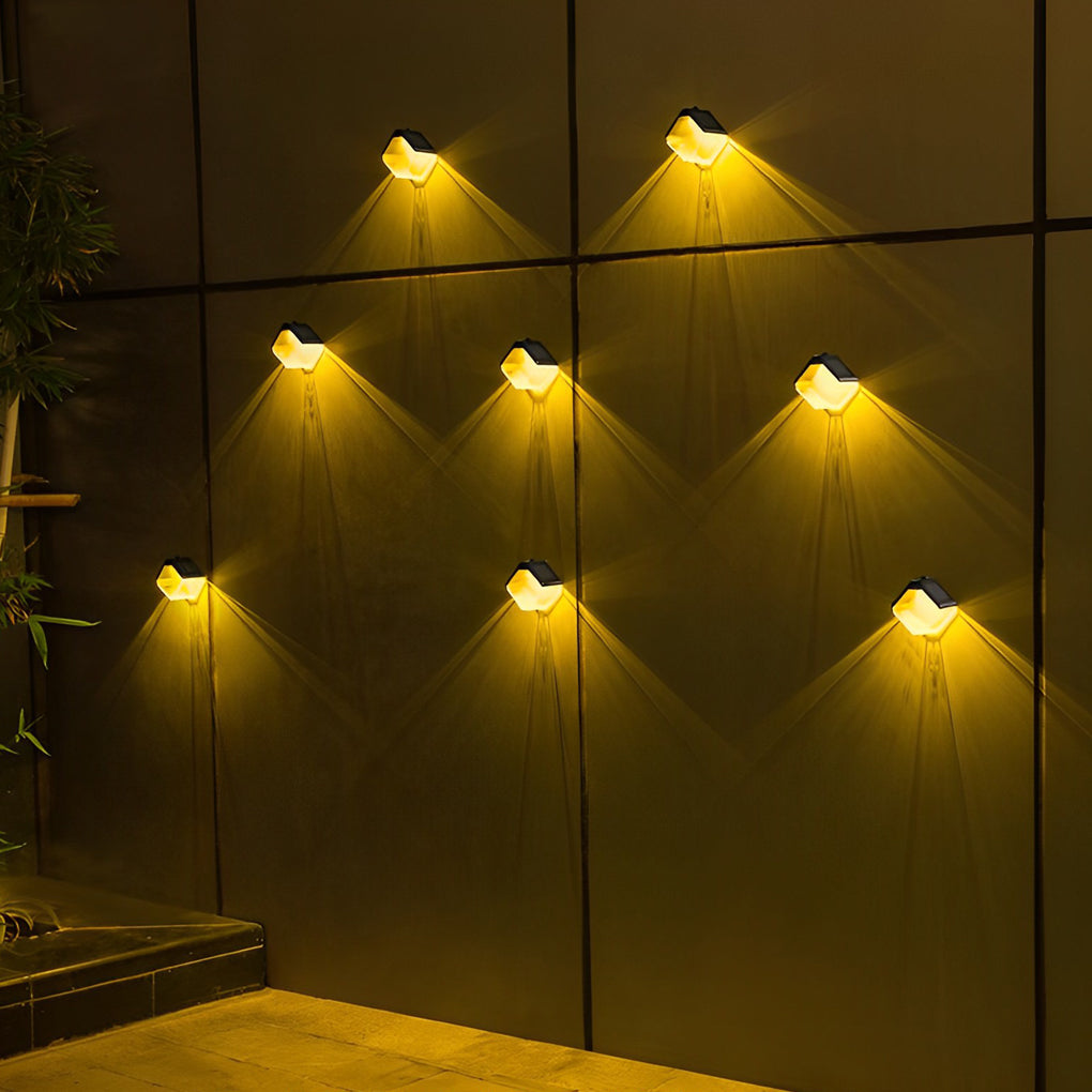 2Pcs Waterproof LED Multi Color Light Modern Solar Wall Washer Light | Dazuma