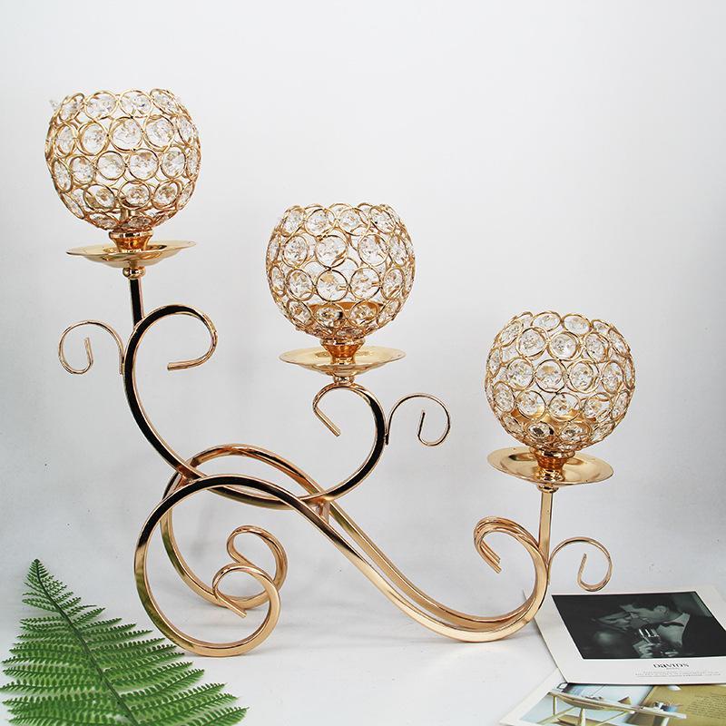 Crystal Fireplace Candle Holder Decorative Candelabra for Home Holiday