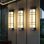 Retro Rectangular Waterproof LED Black Traditional Outdoor Wall Lamp | Dazuma