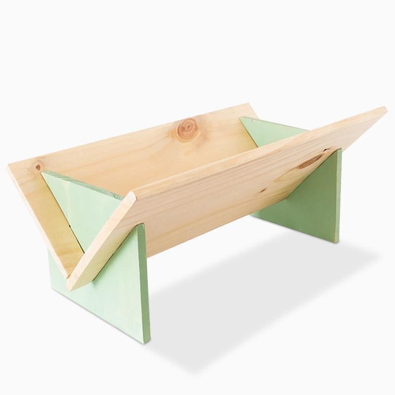 Pinewood Table Book Stand for Table Desk Organization - dazuma