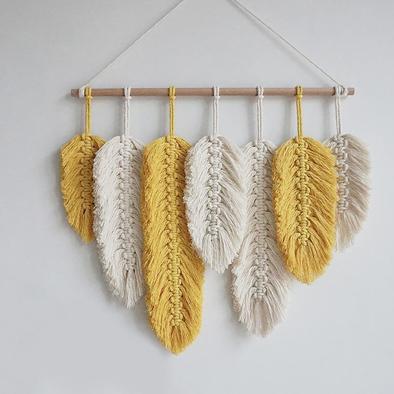 7 Piece Bohemian Style Cotton Woven Wall Hangings