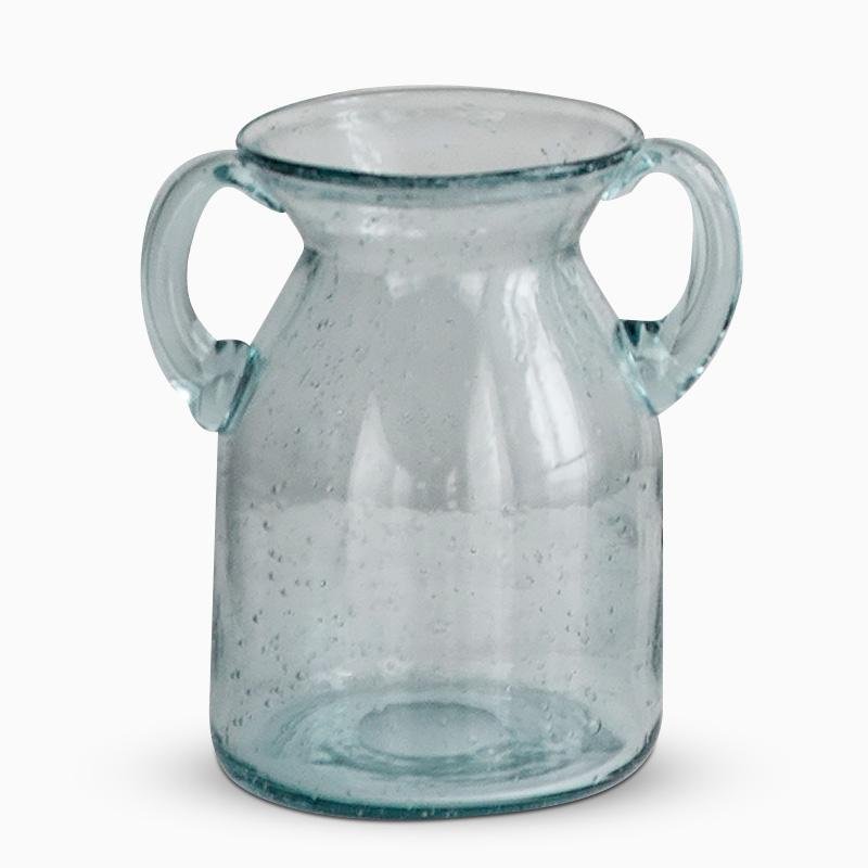 Kettle Type Blue Glass Vases Decorative Flower Vases